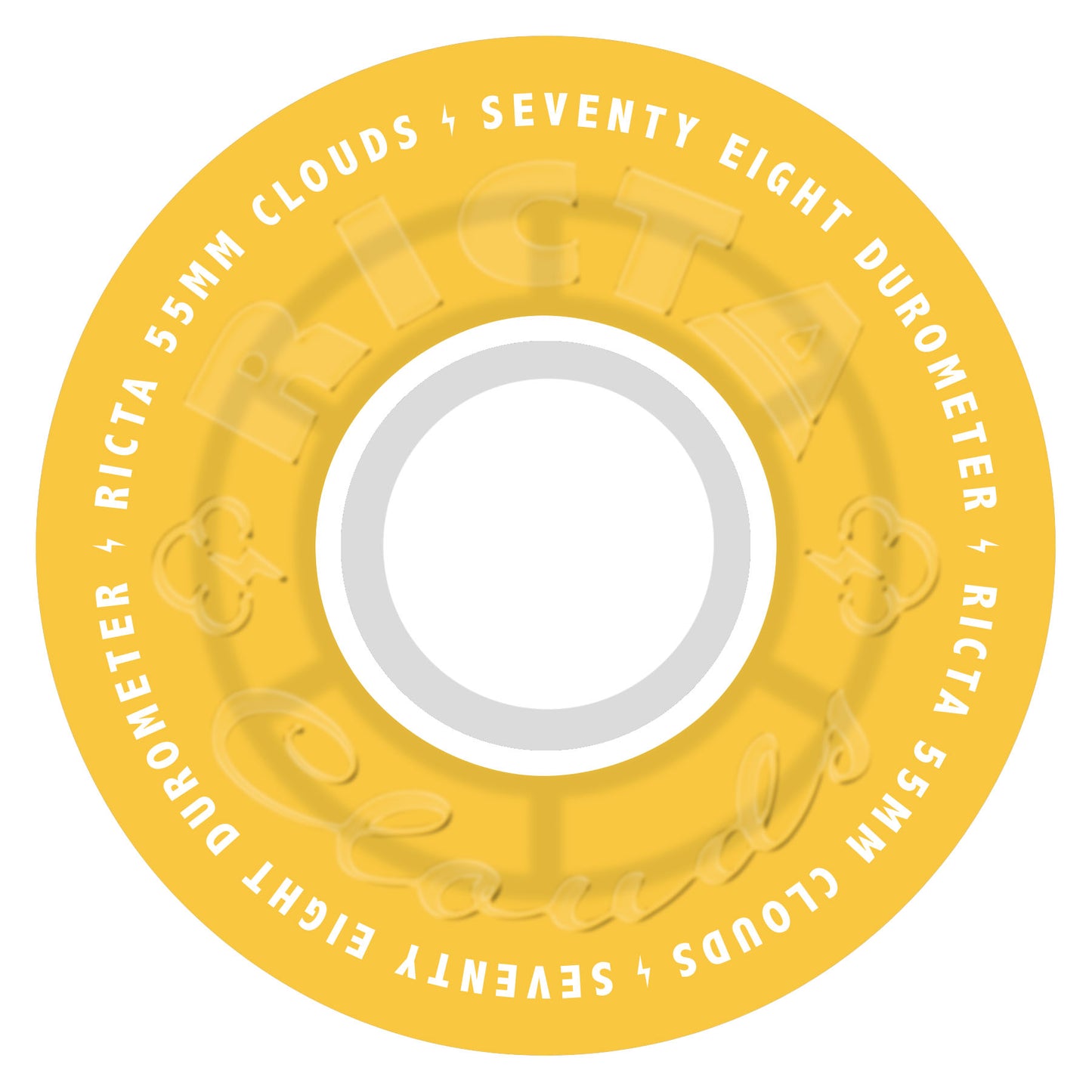 Ricta Wheels 55mm 78a Clouds Transparent Citrus White Skateboard Wheels
