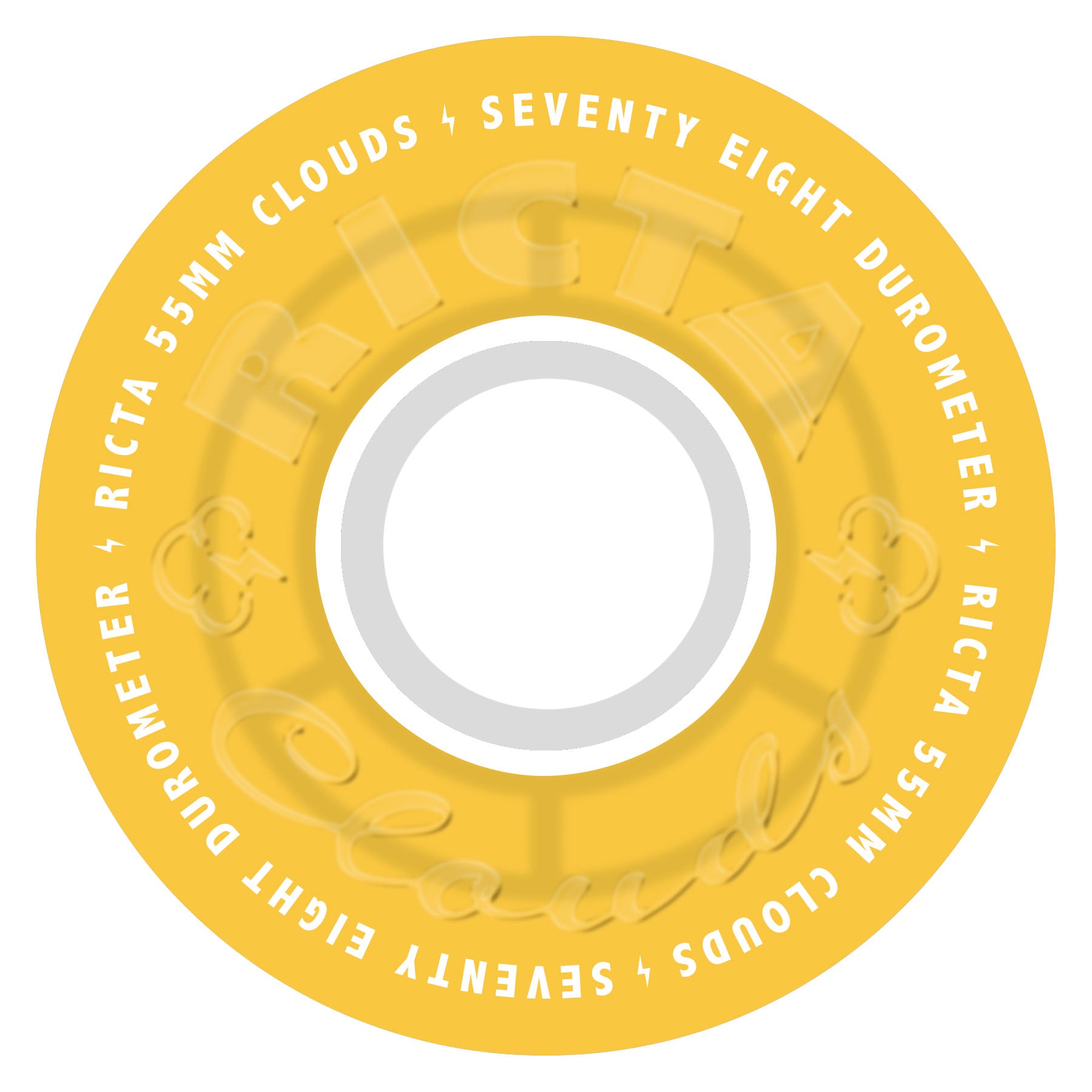 Ricta Wheels 55mm 78a Clouds Transparent Citrus White Skateboard Wheels