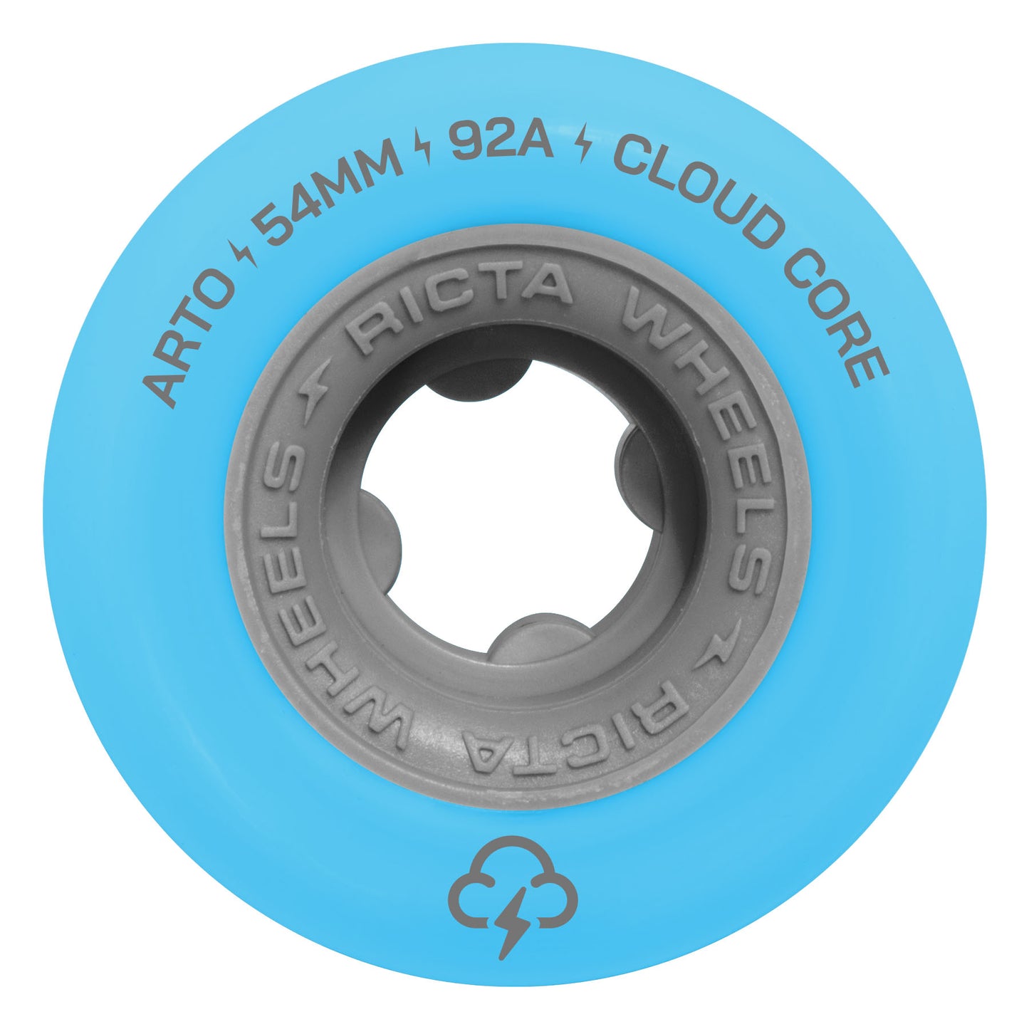 Ricta Wheels 54mm 92a Arto Saari Clouds Light Blue Asphalt Skateboard Wheels