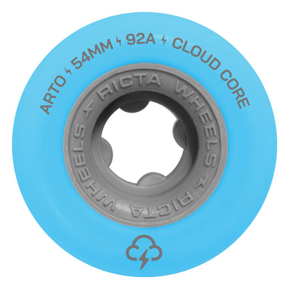 Ricta Wheels 54mm 92a Arto Saari Clouds Light Blue Asphalt Skateboard Wheels