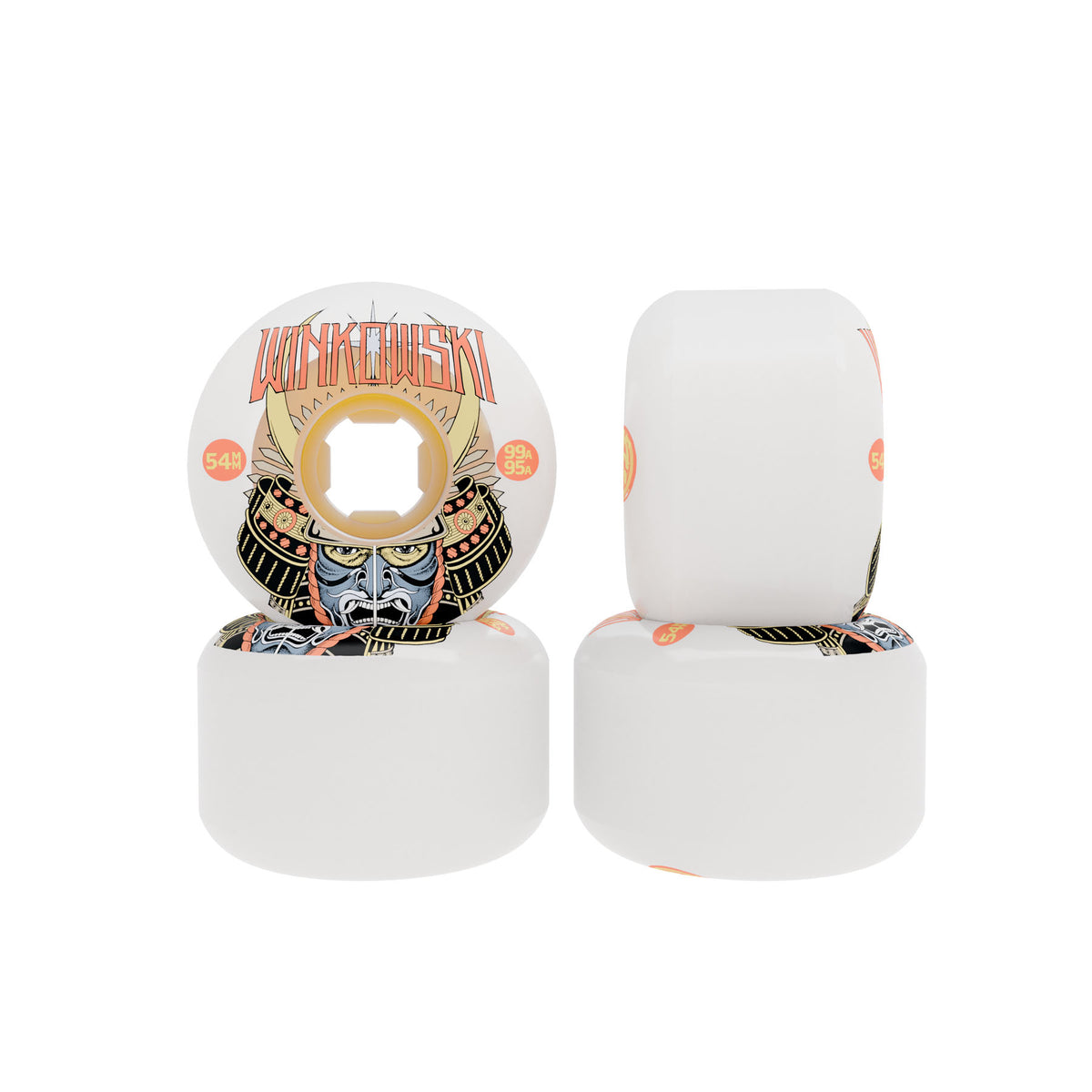 OJ Wheels 54mm 99a/95a Erick Winkowski Samurai Double Duro White Chubbies Skateboard Wheels