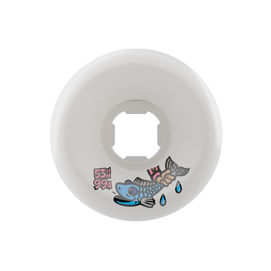 OJ Wheels 53mm 99a Tony Latham Elite White Full Combo Skate Wheels