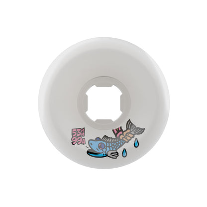 OJ Wheels 53mm 99a Tony Latham Elite White Full Combo Skate Wheels