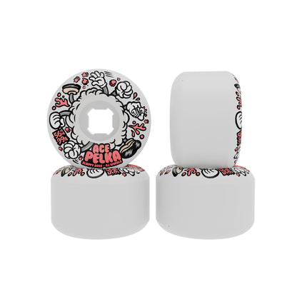 OJ Wheels 56mm 99a Ace Pelka Slappy Redz 2 Elite White Chubbies Skateboard Wheels