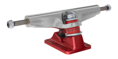 Independent Stage 4 Hollow Bar Logo Silver Ano Red Standard Skateboard Trucks (Set of 2)