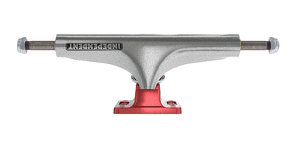 Independent Stage 4 Hollow Bar Logo Silver Ano Red Standard Skateboard Trucks (Set of 2)