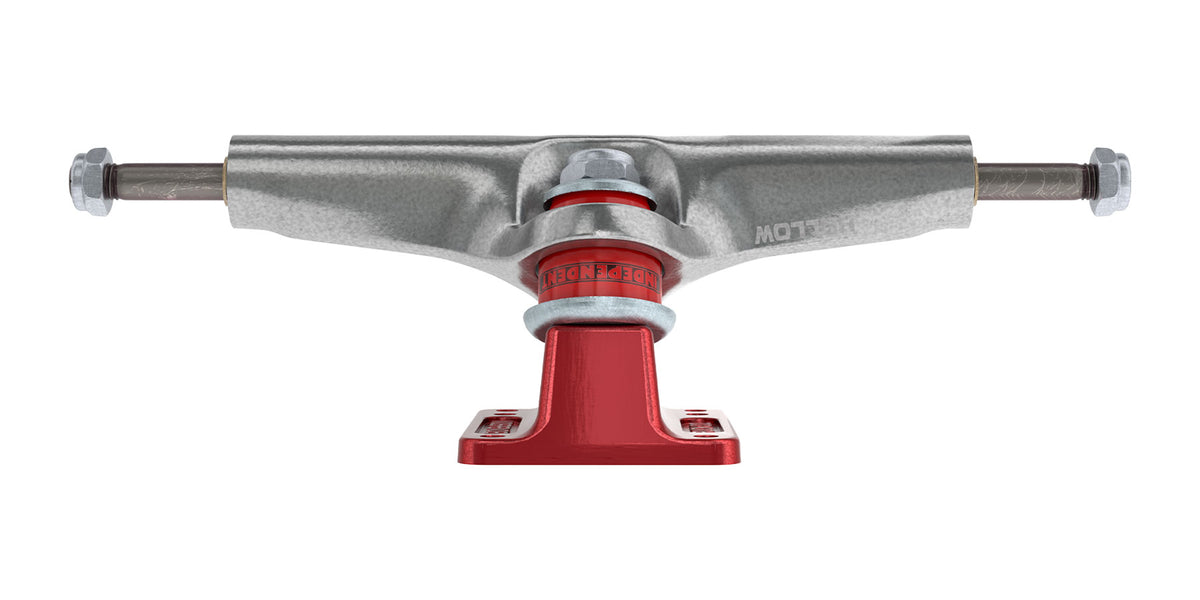 Independent Stage 4 Hollow Bar Logo Silver Ano Red Standard Skateboard Trucks (Set of 2)