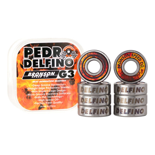 Bronson Speed Co. Pedro Delfino Pro Bearing G3 Skateboard Bearings