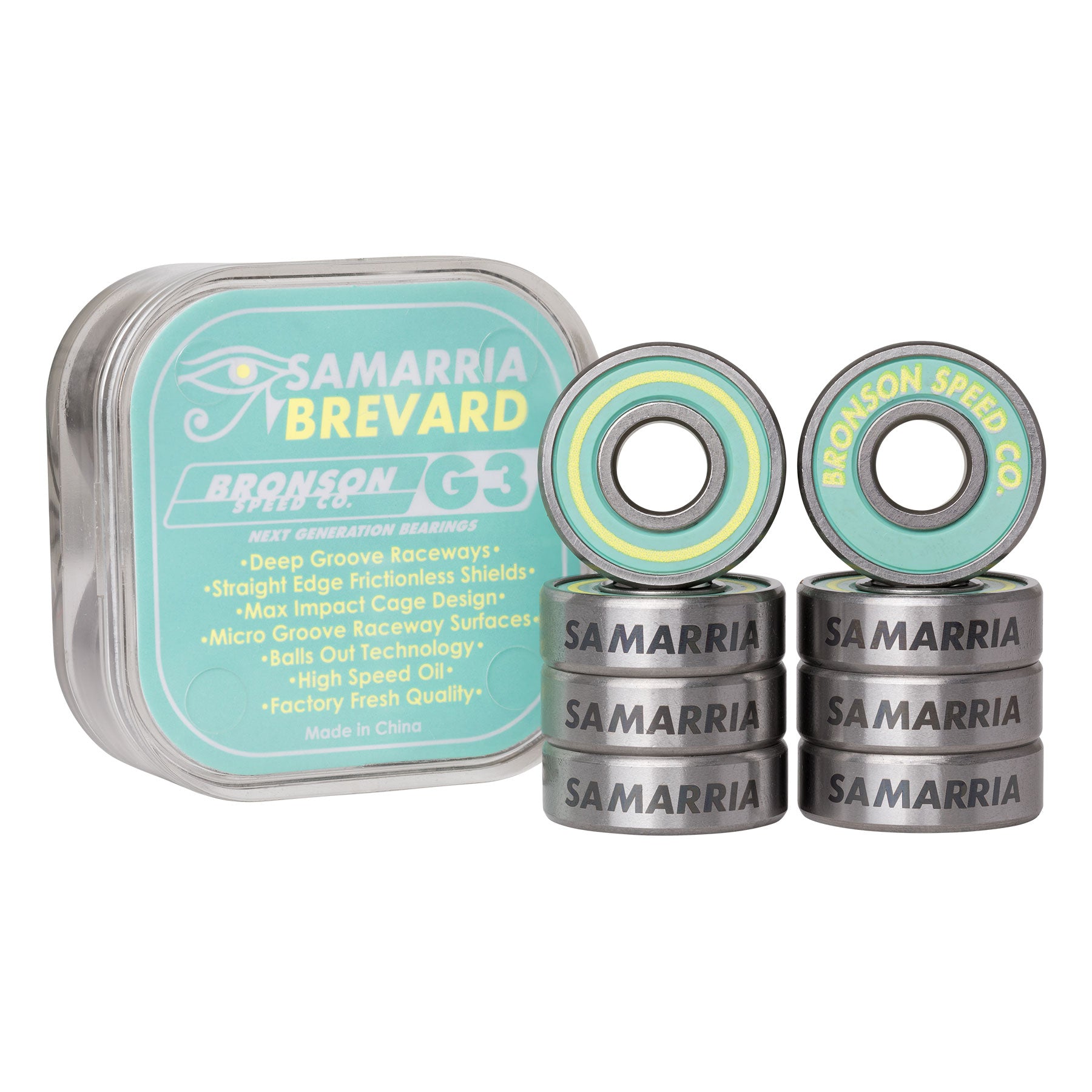 Bronson Speed Co. Samarria Brevard Pro Bearing G3 Skateboard Bearings