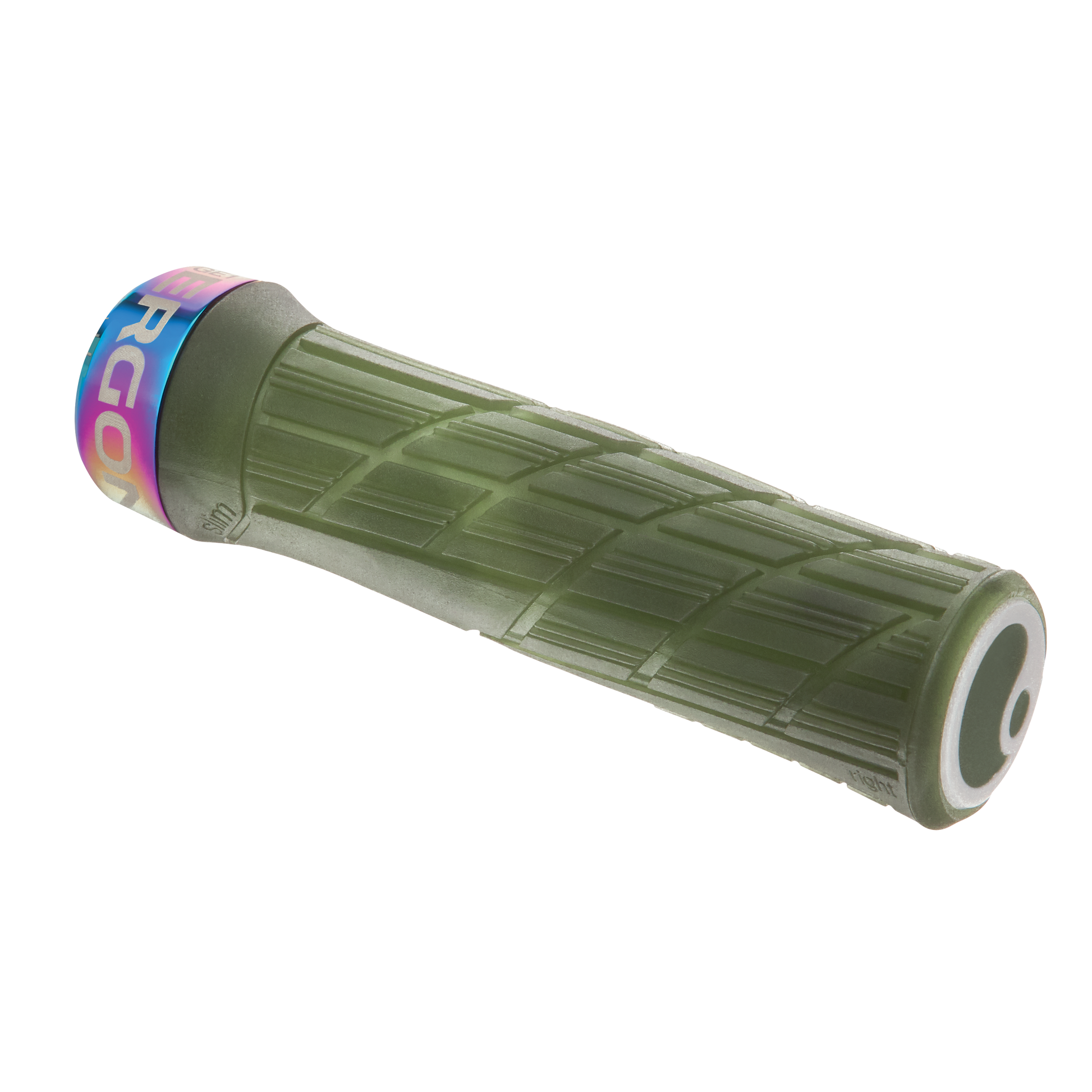 Ergon GE1 Evo Factory Slim Lock-On Mountain Bike Flat Bar Grips Frozen Moss Oil Slick