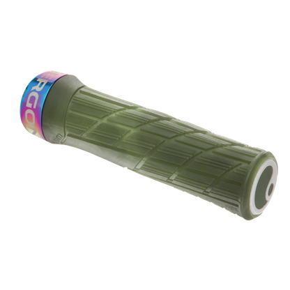 Ergon GE1 Evo Factory Slim Lock-On Mountain Bike Flat Bar Grips Frozen Moss Oil Slick
