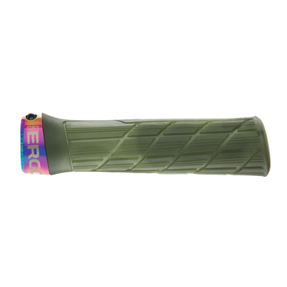 Ergon GE1 Evo Factory Slim Lock-On Mountain Bike Flat Bar Grips Frozen Moss Oil Slick