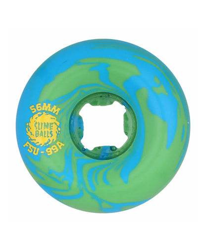 Slime Balls Wheels 56mm 99a Greyson Fletcher Guest Vomit Mini Green Blue Swirl Skate Wheels