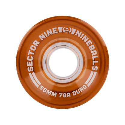 Sector 9 58mm 78a Nineballs Longboard Wheels Root Beer