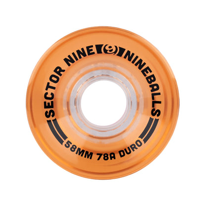 Sector 9 58mm 78a Nineballs Longboard Wheels Cantaloupe