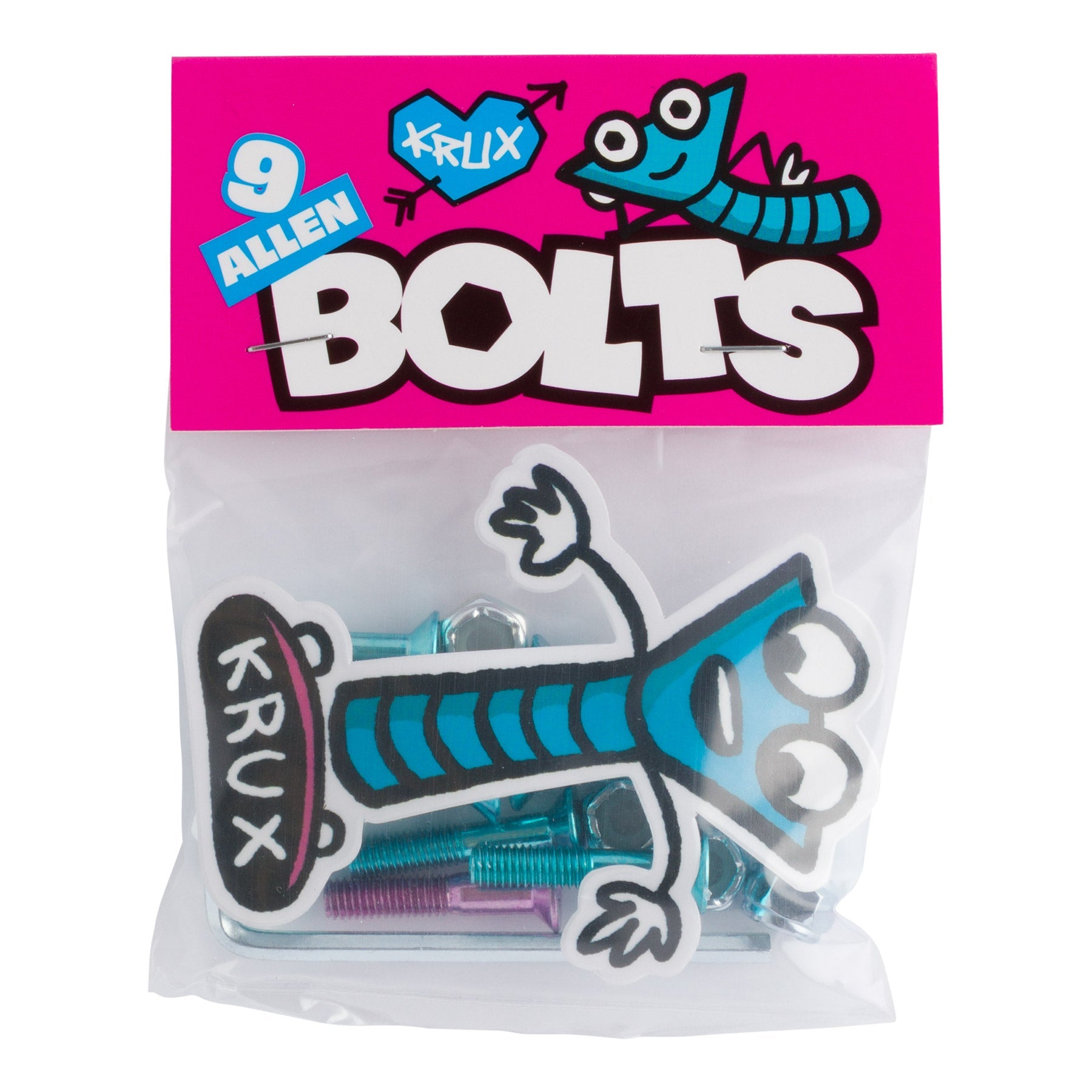 Krux Krome 1 in Allen Blue w/ Pink Skateboard Hardware