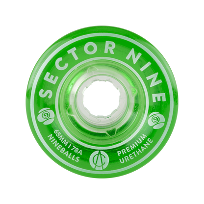 Sector 9 65mm 78a Nineballs Longboard Wheels Green