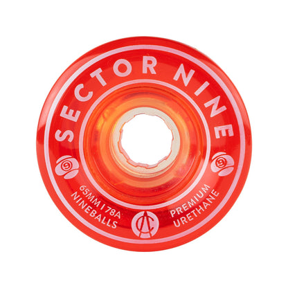 Sector 9 65mm 78a Nineballs Longboard Wheels Red