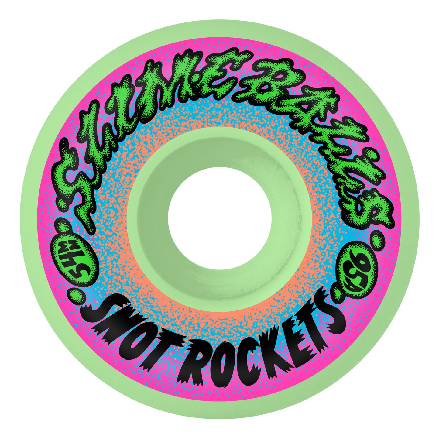 Slime Balls Wheels Snot Rockets Acid Green 54mm 95a Skate Wheels