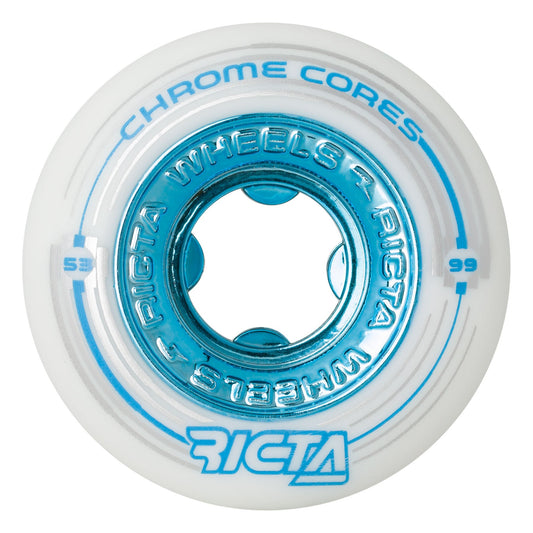 Ricta Wheels 53mm 99a Chrome Cores Teal Skateboard Wheels
