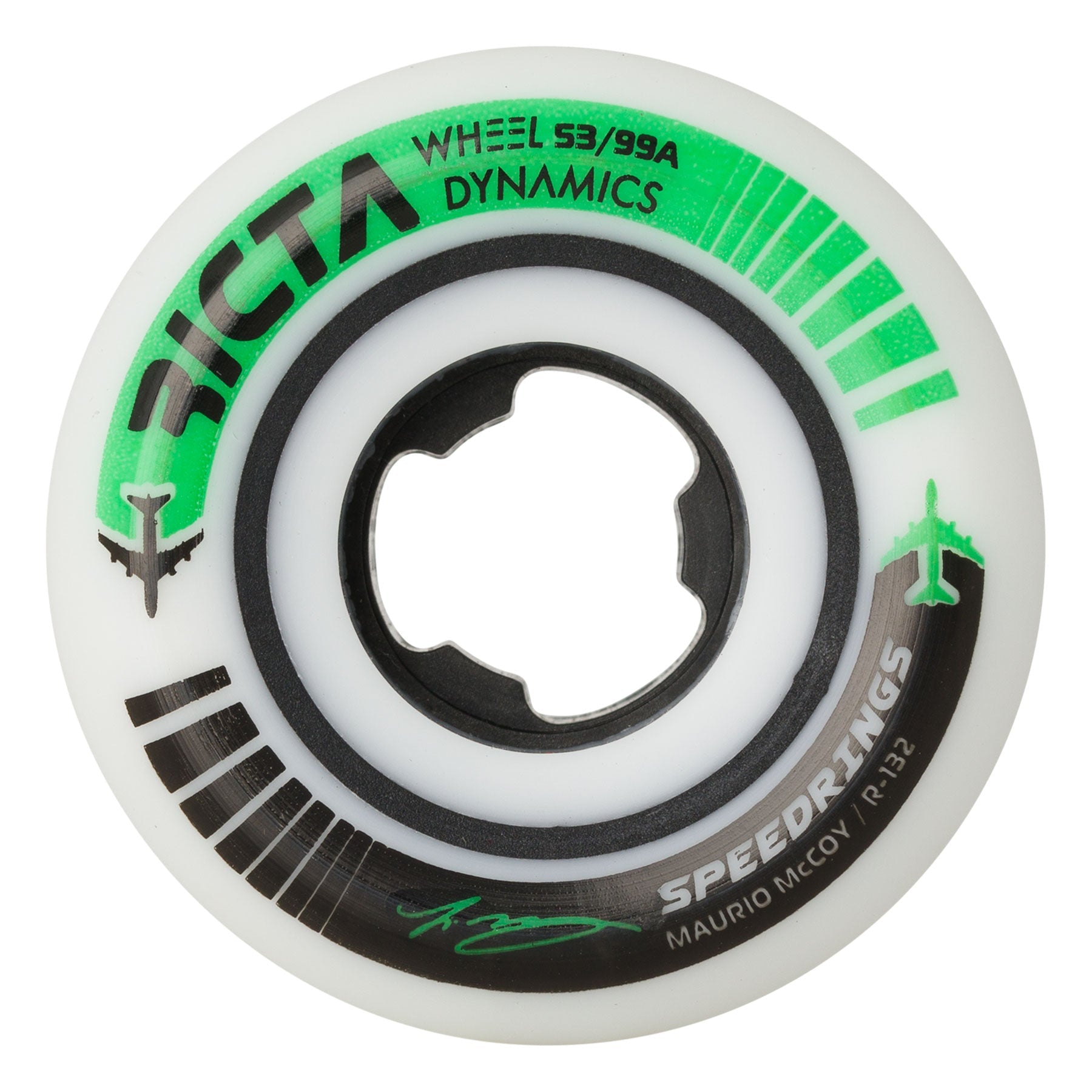 Ricta Wheels McCoy 53mm 99a Speedrings White Wide Skateboard Wheels