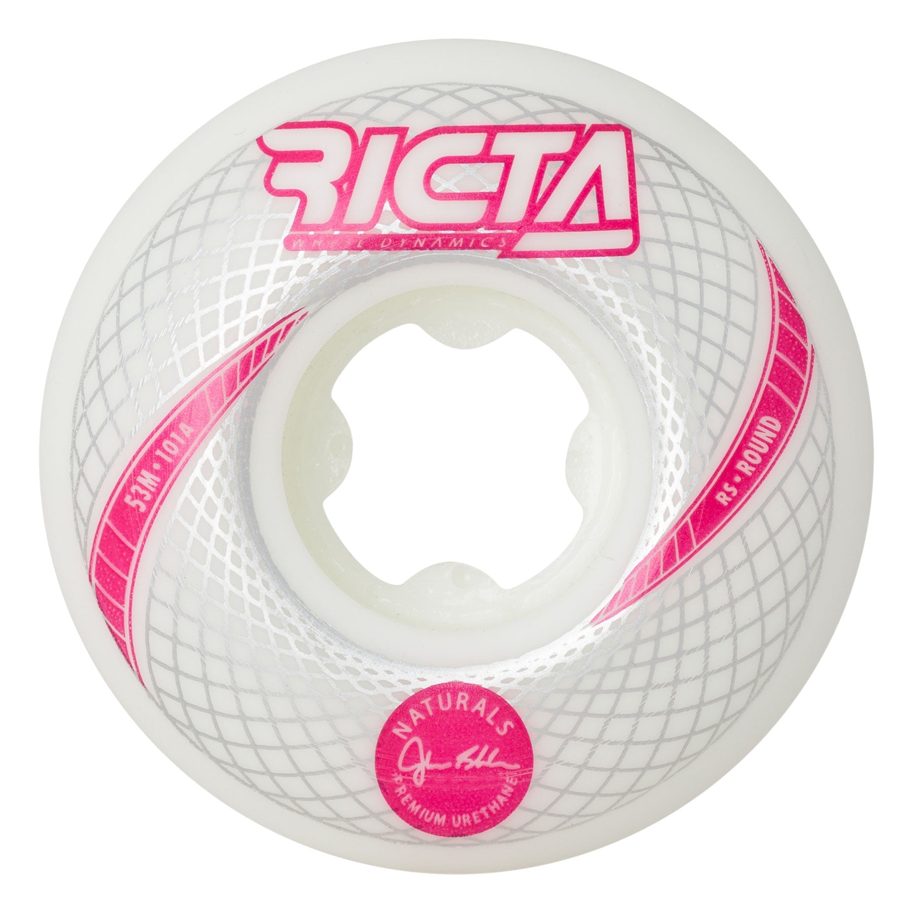 Ricta Wheels 53mm 101a Shanahan Vortex Naturals White Round Skateboard Wheels