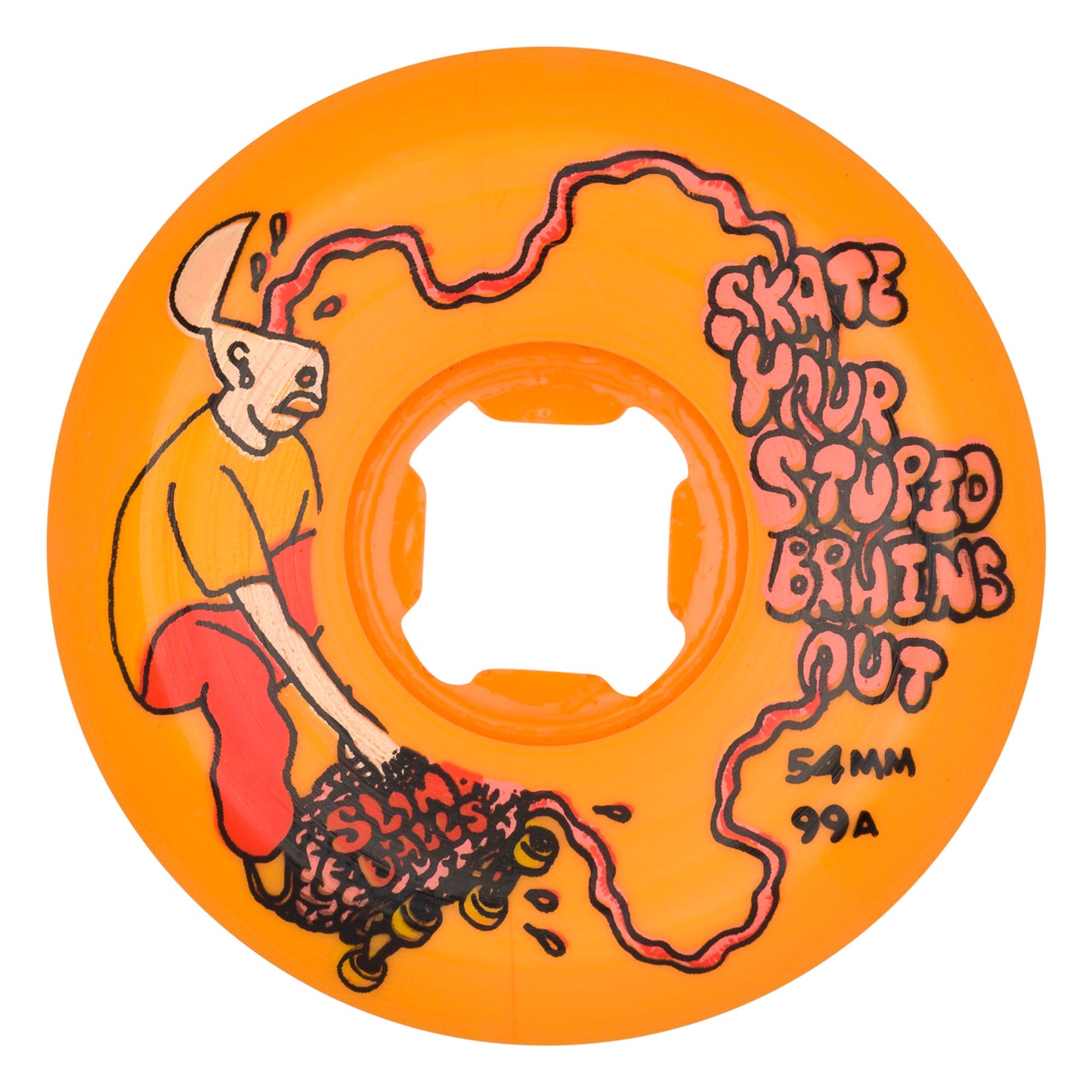 Slime Balls Wheels Stupid Brains Speed Balls Orange 54mm 99a Skateboard Wheels