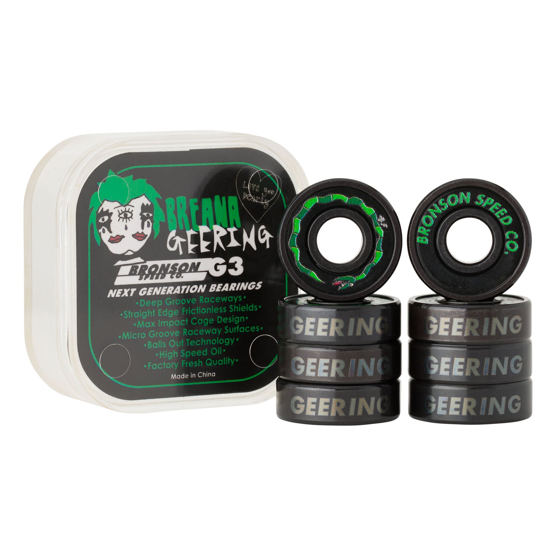 Bronson Speed Co Breana Geering Pro G3 Skate Bearings