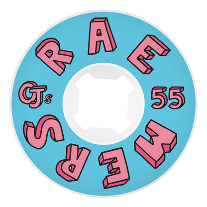 OJ Wheels 55mm 99a Raemers Foundation Pro White Hardline Skate Wheels