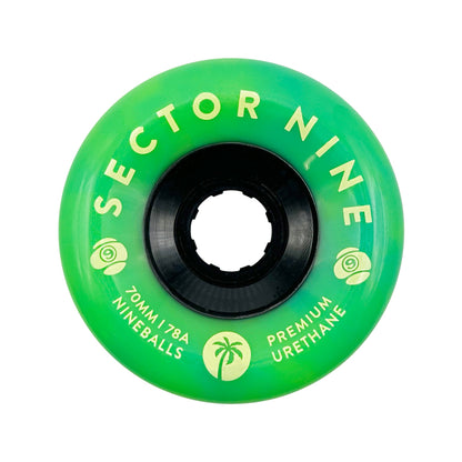 Sector 9 70mm 78a Nineballs Longboard Wheels Green Goblin