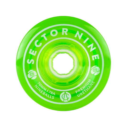 Sector 9 70mm 78a Nineballs Longboard Wheels Green