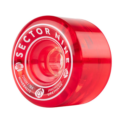 Sector 9 70mm 78a Nineballs Longboard Wheels Red