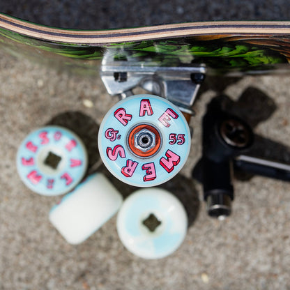OJ Wheels 55mm 99a Raemers Foundation Pro White Hardline Skate Wheels