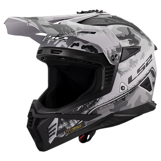 LS2 Gate II Carbine Full Face MX Motorcyle Helmet Matte Tonal Gray Black