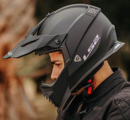 LS2 Youth Gate Solid Full Face MX Motorcycle Helmet, Matte Black, Small