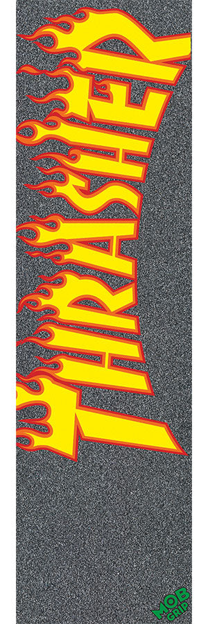 Graphic Mob x Thrasher Yellow and Orange Flame 9in x 33in Skateboard Grip Tape