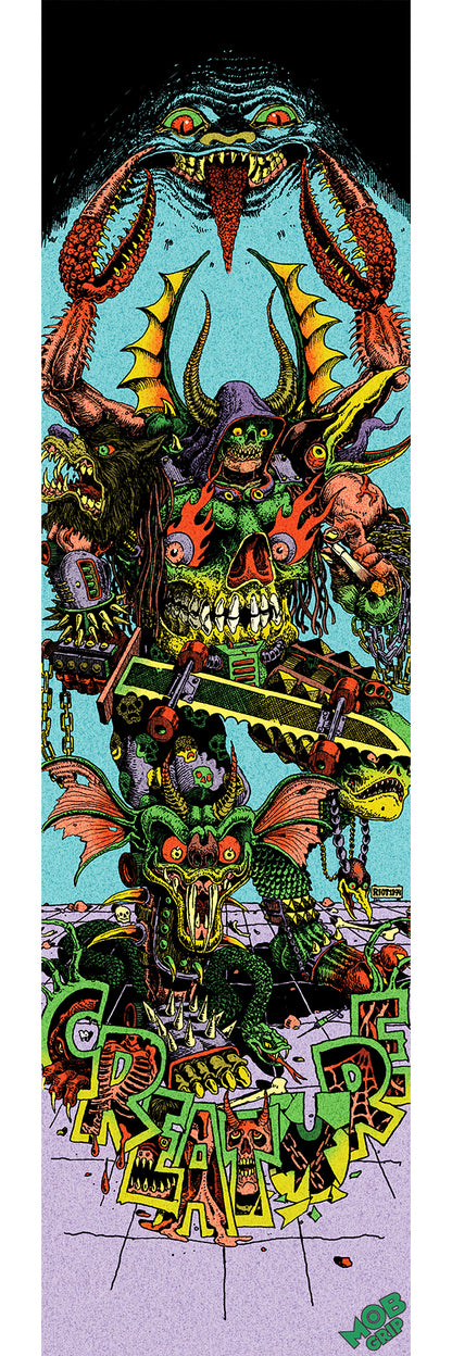 Graphic Mob x Creature Riot1394 Hallucination 9in x 33in Skateboard Grip Tape