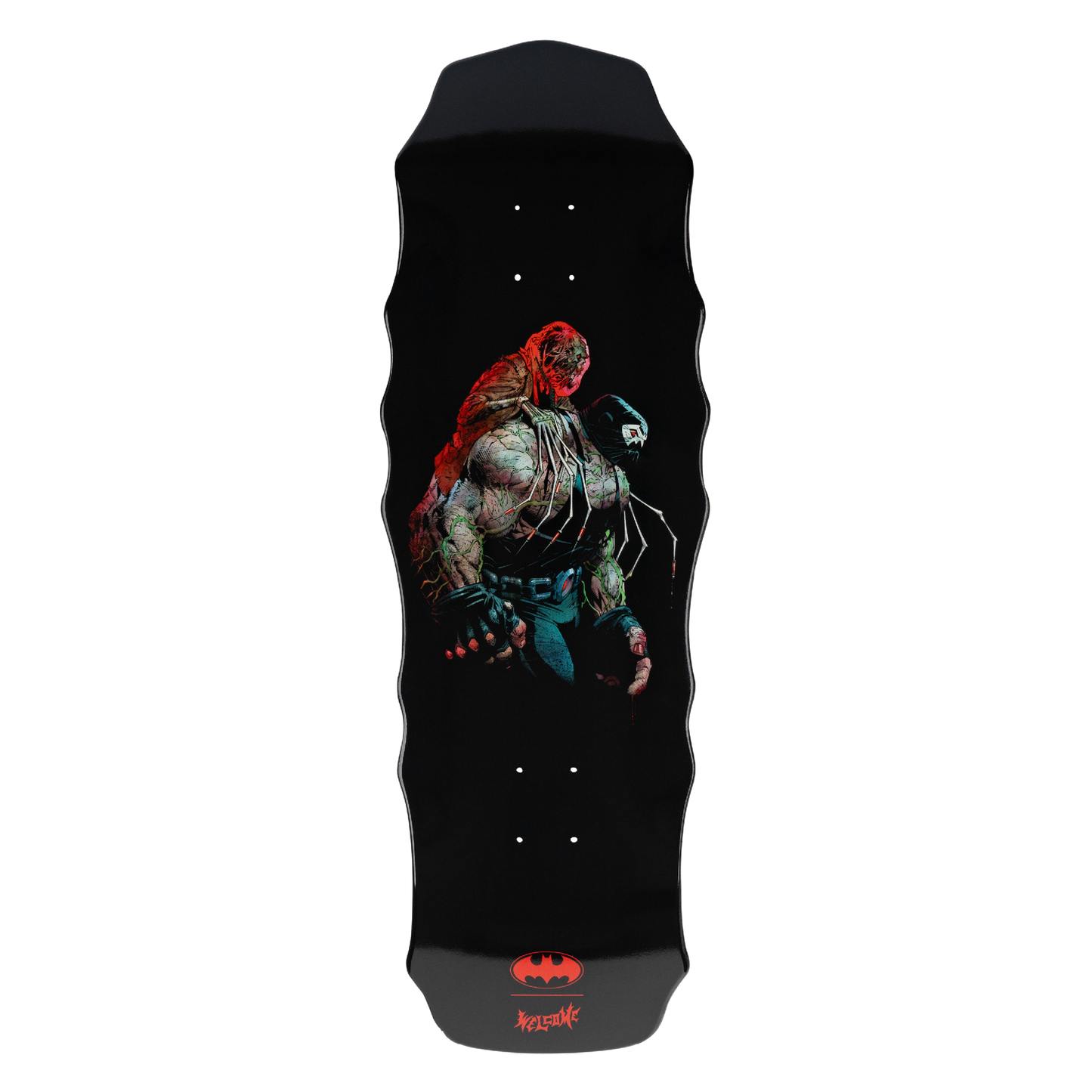 Welcome x Batman Bane and Scarecrow 10.0in x 31.0in Widow Shaped Skateboard Deck
