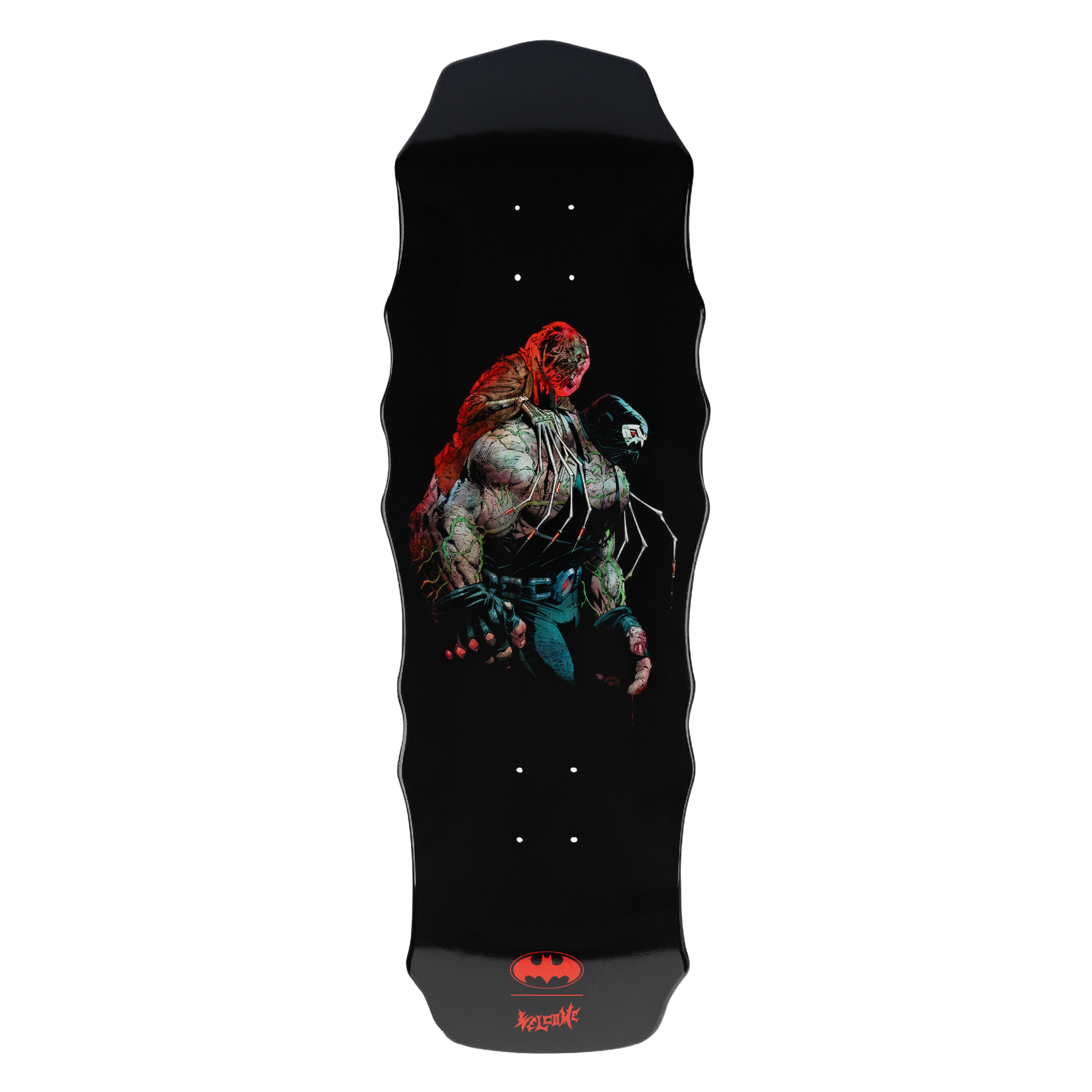 Welcome x Batman Bane and Scarecrow 10.0in x 31.0in Widow Shaped Skateboard Deck