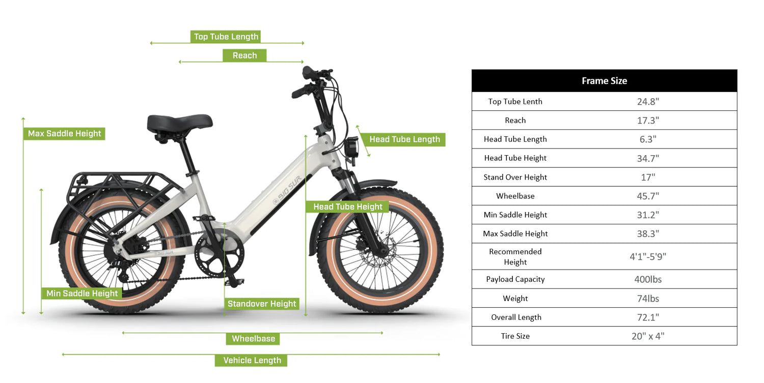 AIMA Big Sur Sport Sizing Information