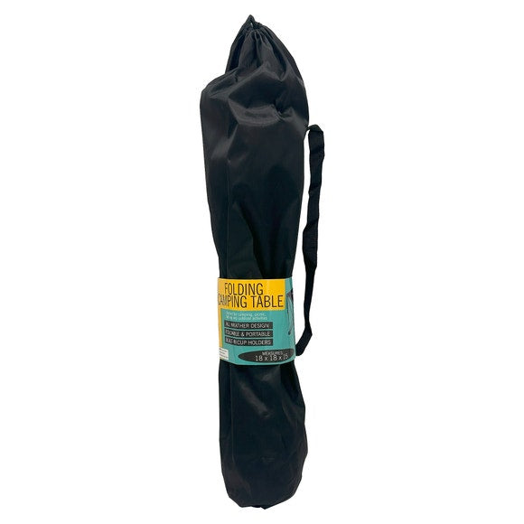 Folding Table With Cup Holders and Carry Bag