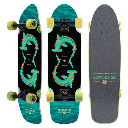 Sector 9 Chop Hop Hammer Double Kick Cruiser Longboard Complete