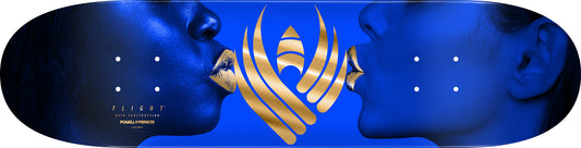 Powell Peralta Kiss FLIGHT Blue/Gold Foil 8.63in x 32.2in Skateboard Deck