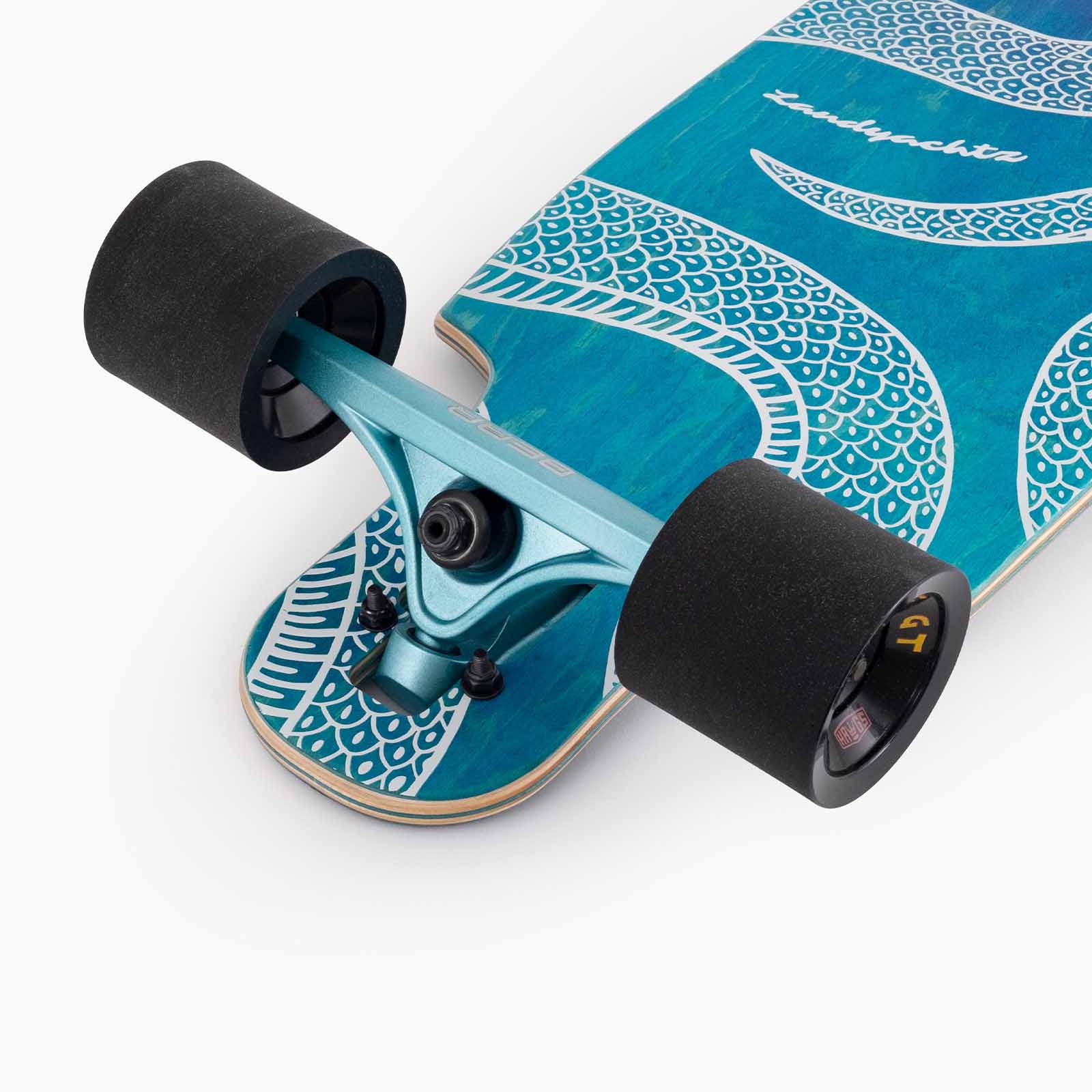 Landyachtz Drop Cat 33 Python Drop Through Rocker Freeride Longboard Complete
