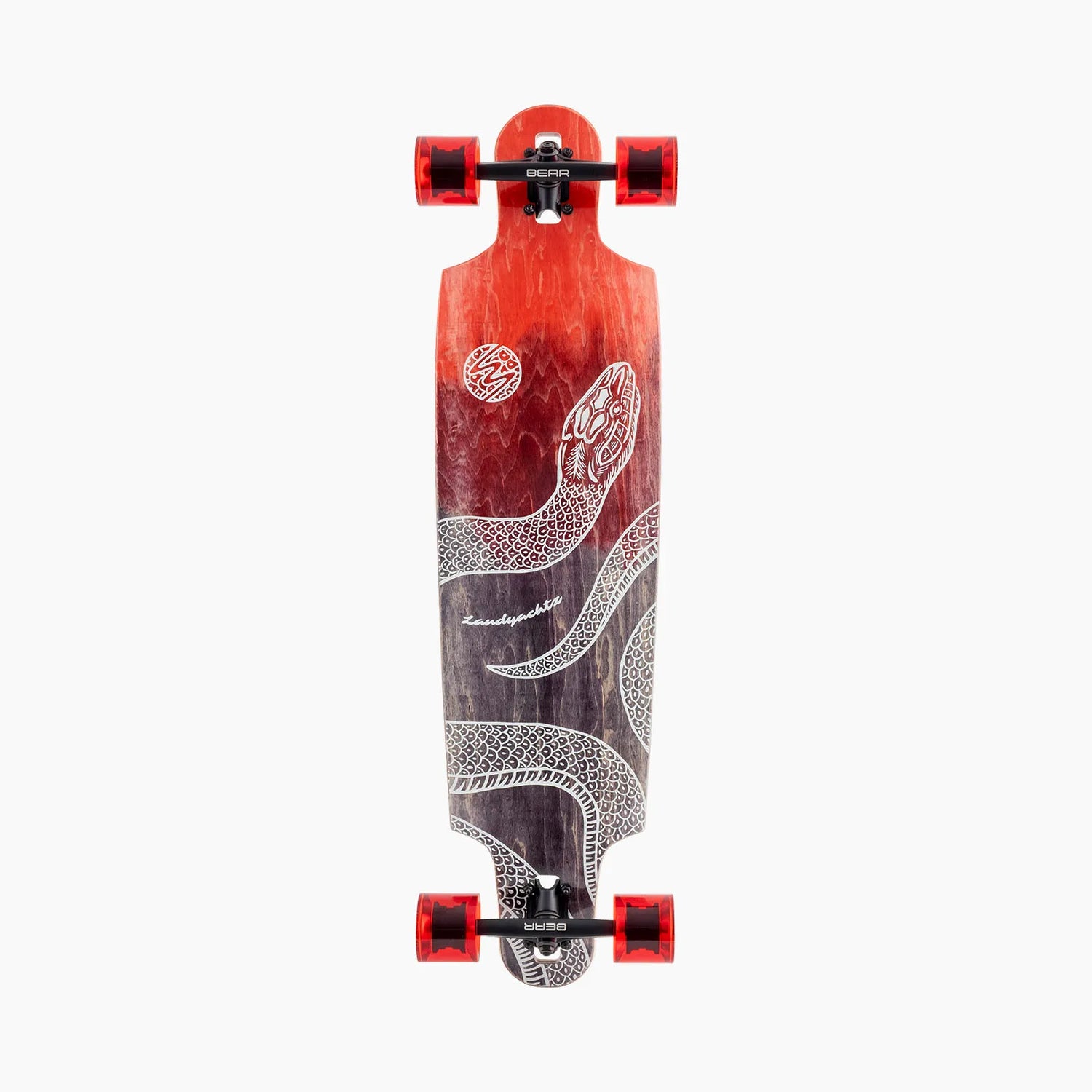 Landyachtz Drop Cat 38 Python Drop Through Rocker Freeride Longboard Complete