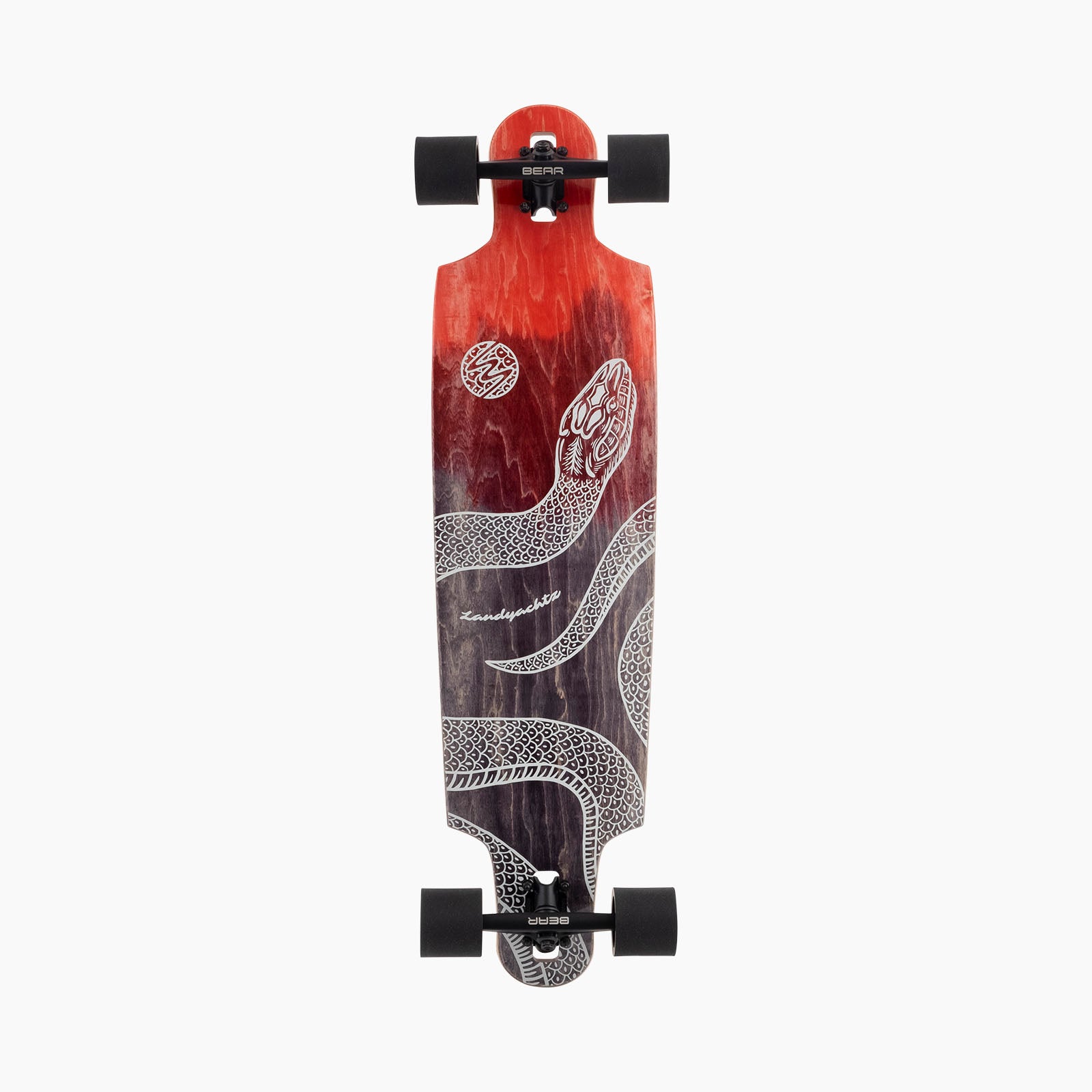 Landyachtz Drop Cat 38 Python Drop Through Rocker Freeride Longboard Complete