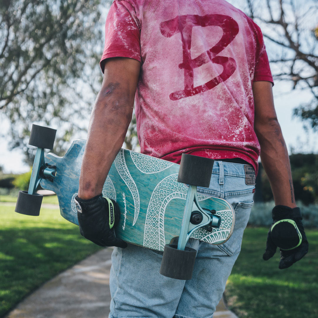 Landyachtz Drop Cat 33 Python Drop Through Rocker Freeride Longboard Complete