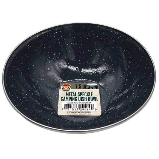 7.5" Metal Speckle Camping Dish Bowl