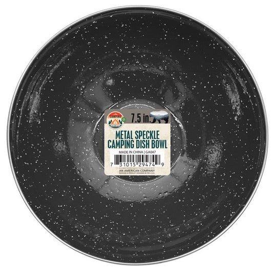 7.5" Metal Speckle Camping Dish Bowl