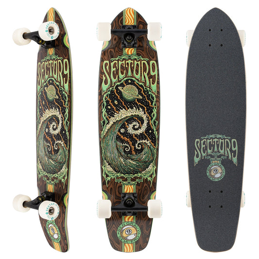 Sector 9 Ben Gravy Strand Cosmos Kicktail Cruiser Longboard Complete